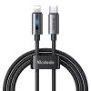 Mcdodo USB-C – Lightning 36W villogó fényű Kábel, 1.2m (Fekete) (CA-5710)