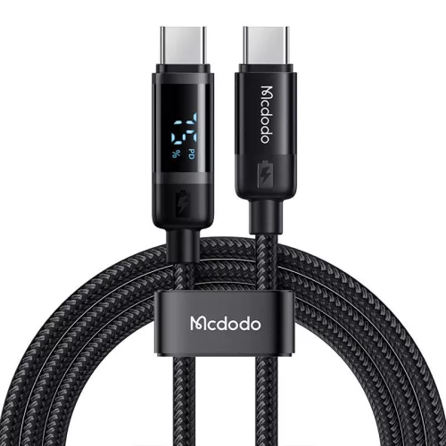 Mcdodo USB-C – USB-C adatKábel, 60W, 1.2m (Fekete) (CA-5780)