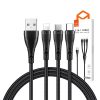 Mcdodo CA-6960 3in1 USB USB-C / Lightning / Micro USB kábel, 1,2m (fekete)