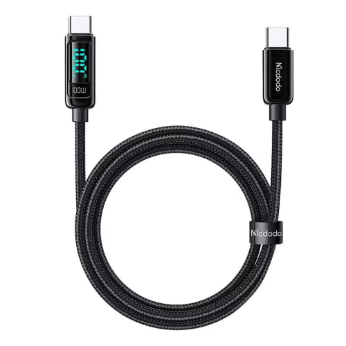 Mcdodo 100W USB-C - USB-C Gyorstöltőkábel, 1.2m (Fekete) (CA-8820)