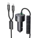 Mcdodo 120W Autós Töltő USB-C És Lightning Csatlakozó , behúzható Kábel (CC-0370)