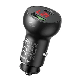   Mcdodo 45W Autós Töltő USB És /USB-C Csatlakozó , Kijelzővel (CC-7030)