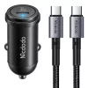 Mcdodo USB-C Autós Töltő 60W + USB-C Kábel 1.2m (Fekete) (CC-7493)