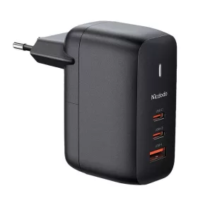   Mcdodo 65W GaN Gyorstöltő Adapter 2× USB-C És 1× USB-A kimenettel (CH-0291)