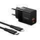 Mcdodo CH-1952 USB + USB-C fali töltő, 20W + USB-C–Lightning kábel (fekete)