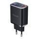 Mcdodo CH-2180 2×USB-C + USB-A hálózati töltő kijelzővel, 30W (fekete)