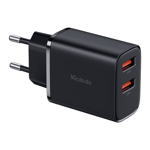 Mcdodo CH-5070 hálózati töltő, 2× USB-A, 12W (fekete)