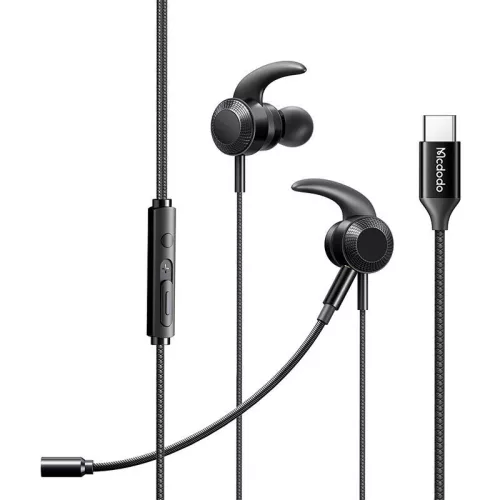 Mcdodo HP-1340 gamer fejhallgató mikrofonnal, USB-C (fekete)