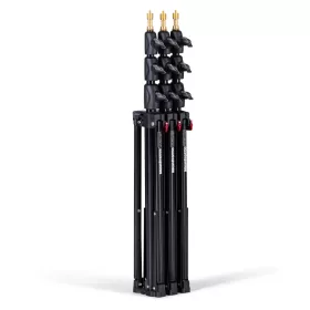   Manfrotto Mini kompakt légcsill. alu lámpaállvány 3db-os szett, fekete (211cm)