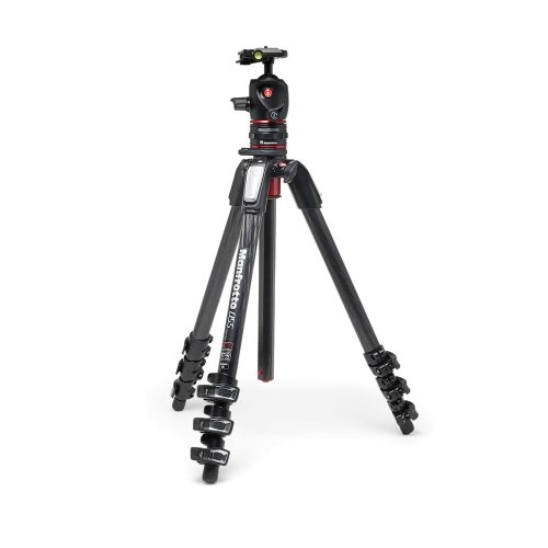 Manfrotto 055 kit karbon 4 szekciós állvány + gömbfej + MOVE (fekete)
