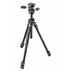   Manfrotto 290 Dual Alumínium 3 szekciós állvány 90° oszloppal + 3D fej (175cm)