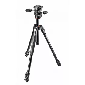   Manfrotto 290 Xtra Alumínium 3 szekciós állvány + 3D videó fej (172cm)
