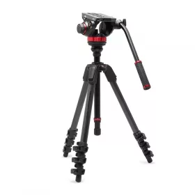   Manfrotto 502 fluid video fej lapos alappal + 055 video karbon állvány