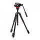 Manfrotto 502 fluid video fej lapos alappal + 055 video alu állvány