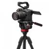 Manfrotto 502 fluid video fej lapos alappal + 055 video alu állvány