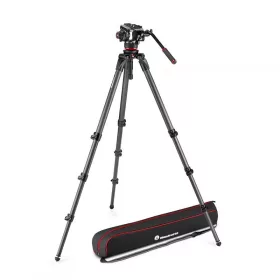   Manfrotto 504X Fluid videó fej 536 CF szimpla lábú tripoddal