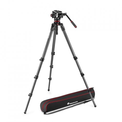 Manfrotto 504X Fluid videó fej 536 CF szimpla lábú tripoddal