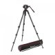 Manfrotto 504X Fluid videó fej 536 CF szimpla lábú tripoddal