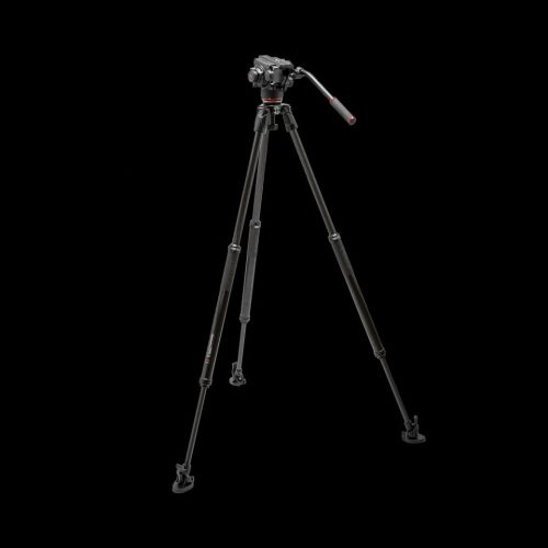 Manfrotto 504x fluid videó fej 635 fast karbon szimpla lábú állvánnyal
