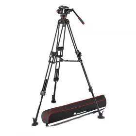   Manfrotto 504x fluid videó fej 645 fast alu ikerlábas állvánnyal
