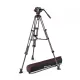 Manfrotto 504x fluid videó fej karbon ikerlábas állvánnyal, középterpesszel