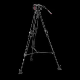   Manfrotto 509 Video fej + 645 Fast Alu állvány, 2in1 terp. ikerláb