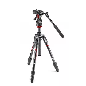   Manfrotto Befree Live kit karbon állvány tekerős lábzár+video fej