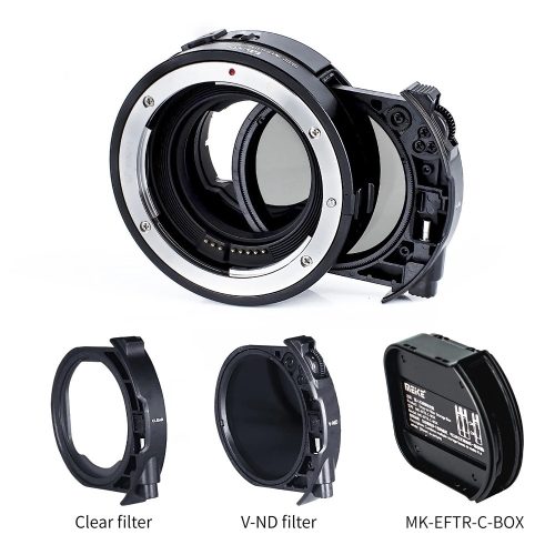 MEIKE Canon EF - Sony E Átalakító & Variábilis ND Drop-in Szűrő - beépített Filter