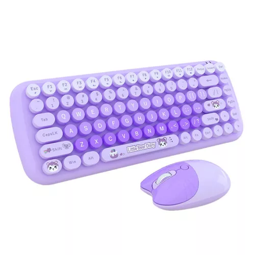 MOFII Candy Vezeték Nélküli Billentyűzet És Egér Szett, (Lila) (SMK-632M3A)