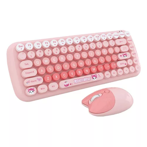 MOFII Candy New (Rózsaszín) Vezeték Nélküli Billentyűzet És Egér Szett (SMK632M3AG)