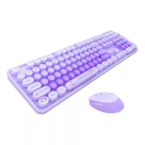MOFII Sweet New 2.4G vezeték nélküli billentyűzet + egér kit (lila)