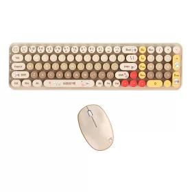   MOFII Vezeték Nélküli Baby Bear Billentyűzet És Egér Szett (SMK-682M8AG Beige)