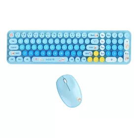   MOFII Baby Bear Vezeték Nélküli Billentyűzet És Egér Szett (Kék) (SMK-682M8AG Blue)