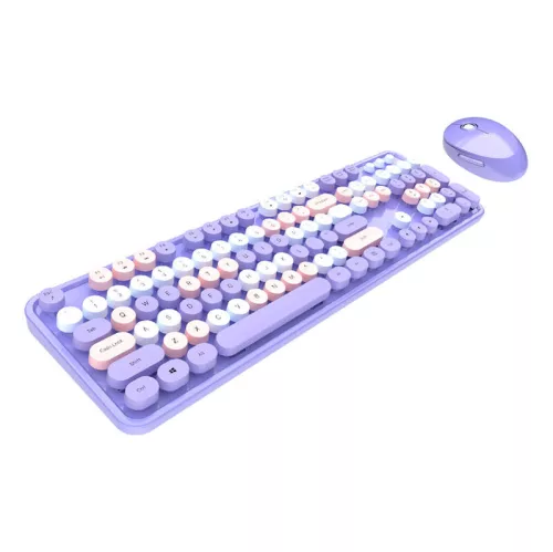 MOFII Vezeték Nélküli Billentyűzet És Egér Szett, (Lila) (Sweet SMK-623387AG P)
