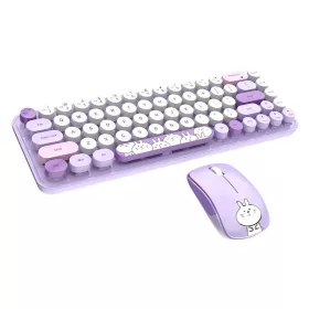   MOFII Vezeték Nélküli Billentyűzet És Egér Szett (Lila) (iBean Pro Purple)
