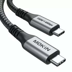   Mokin 1.2m USB-C Kábel 100W PD USB4 40Gbps (Fekete) (CC0112)