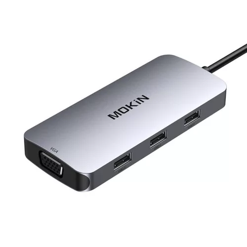 Mokin 7in1 USB-C Adapter HUB 2x HDMI + 3x USB + DP + VGA (MOUC0507)