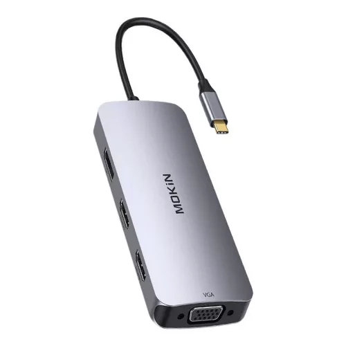 Mokin 8in1 USB-C HUB VGA És 2xHDMI Csatlakozó (MOUC0513)
