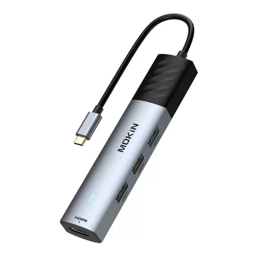 Mokin 5in1 USB-C PD 100W (Ezüst) HUB (MOUC6005)