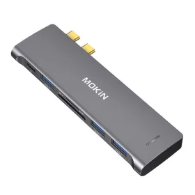   Mokin 6in1 USB-C HUB MacBookhoz, 3xUSB-A, 1xUSB-C, SD/MicroSD (MUC2205)