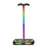 New Bee NB-Z12 fejhallgató tartó RGB háttérvilágítással (fekete)
