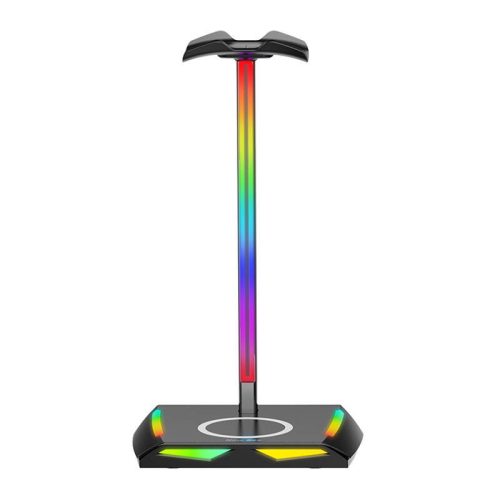 New Bee NB-Z12 fejhallgató tartó RGB háttérvilágítással (fekete)