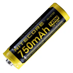   Nitecore 14500 Li-ion akkumulátor (NL1475R) 3,6V 750mAh (micro-USB töltőport)