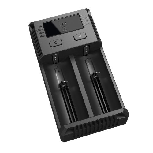 NITECORE New-i2 8W 1A Univerzális Töltő 2X (AA AAA 10440 14500 18700 21700 22650 25500 26500 26650 26700)