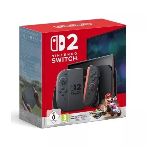 Nintendo Switch 2 konzol készlet – Joy-Con + Mario Kart World (sérült doboz) (fekete)