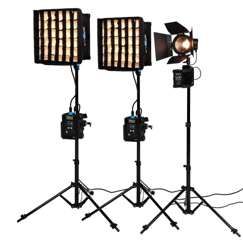 Nanlite PavoSlim 60B & Forza 60B II KIT 60B x2 +Forza 60BII - 3 lámpás Kit állvánnyal