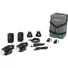   NANLITE Forza 300 II 2 Kit LED spotlámpa gurulós táskával