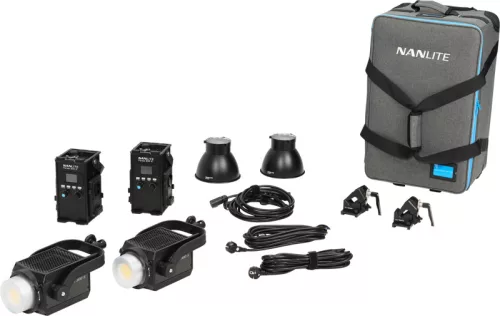 NANLITE Forza 300 II 2 Kit LED spotlámpa gurulós táskával