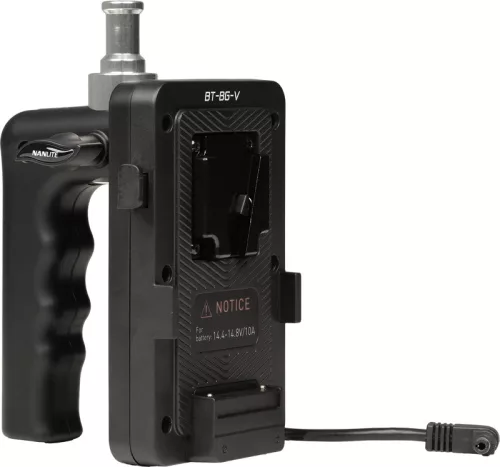 Nanlite V-mount akkumulátor markolat DC csatlakozóval