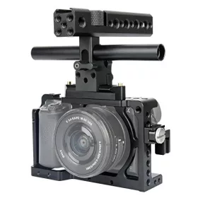   Niceyrig Sony A6000 A6300 A6500 Rig-Cage - NATO Felső-fogantyús 19mm Rúd-Sín Kit (Ketrec)